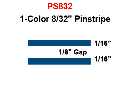 8/32 inch Double Line, Single Color Pinstripe Tape