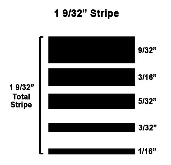 1 9/32 inch Mirage 132 Pinstripe Tape