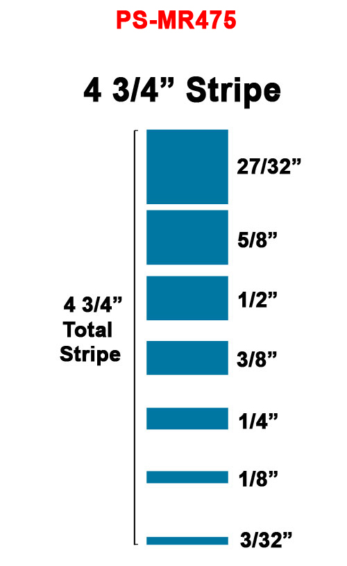 4 3/4 inch Mirage 475 Pinstripe Tape 50 Ft Roll