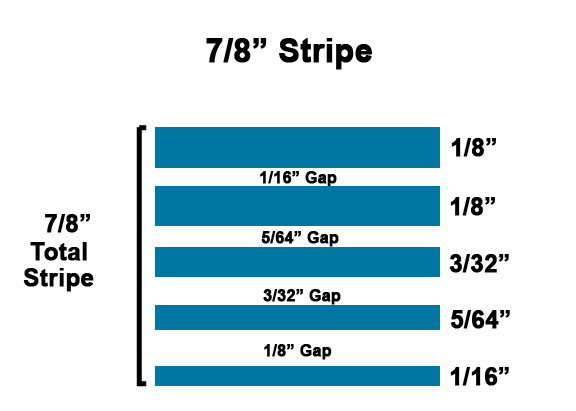 7/8 inch Mirage 78 Pinstripe Tape