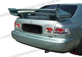 2006-2011 Honda Civic 2DR SI Factory Post Lighted Spoiler, Painted 