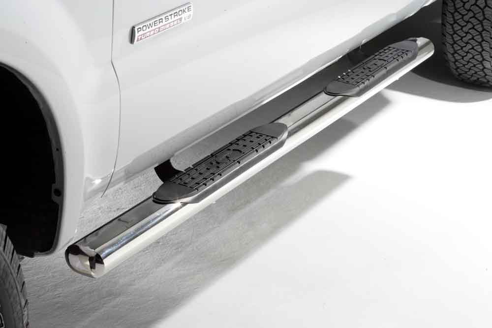 4 inch Oval Stainless Steel Nerf Bars Cab Length - Pair