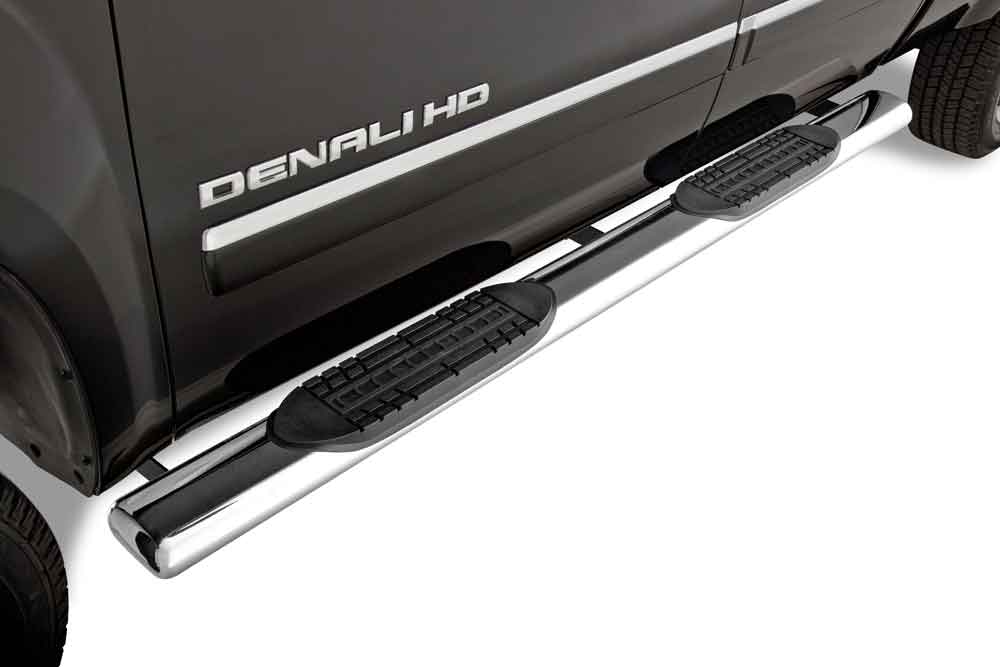 6 inch Oval Stainless Steel Nerf Bars Cab Length - Pair