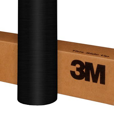 thumbnail interactive-video image 1 of 3M Scotchprint 1080 BR212 Car Wrap Vinyl - Brush Metallic Black, 5ft X 1ft 1 of 12
