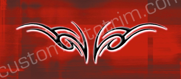 Tribal Red Rear Window Graphic