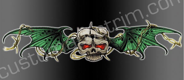 Bat Skull Rear Window Graphic