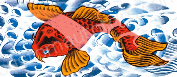 Red Koi Rear Window Graphic