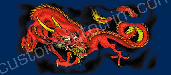 Red Dragon Rear Window Graphic