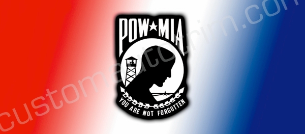 POW Red White & Blue Rear Window Graphic