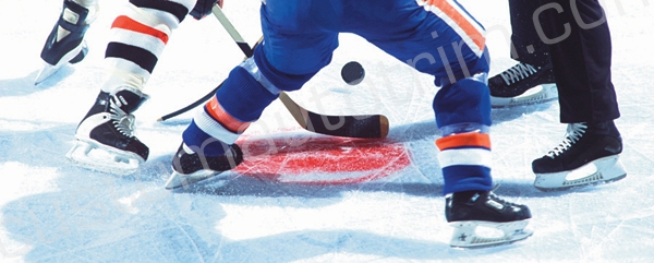 Hockey Face Off Rear Window Graphic