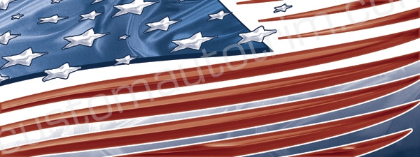 USA Flags Rear Window Graphics RWG1242
