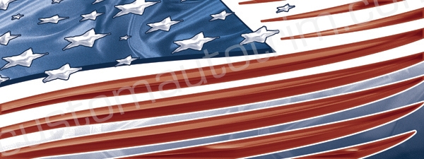 Animated Stars and Stripes Rear Window Graphic