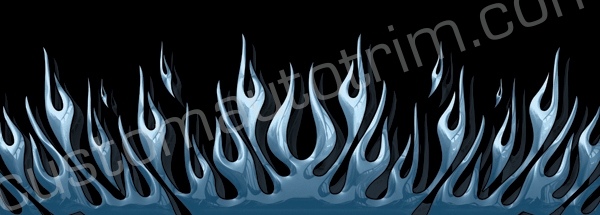 Flaming Blue Rear Window Graphic