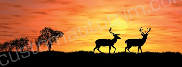 Deer at Sunset Rear Window Graphic