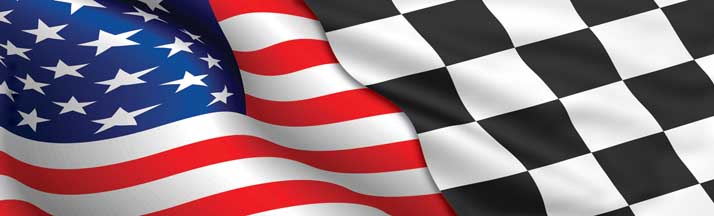 American Checkered Flag Rear Window Graphic