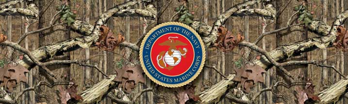 Mossy Oak Breakup Infinity with Marine Corps Logo Rear Window Graphic