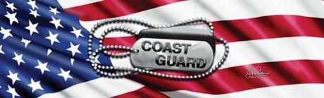 John Rios Coast Guard Tags and Flag Rear Window Graphic