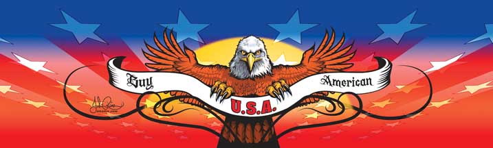 John Rios Buy American Rear Window Graphic