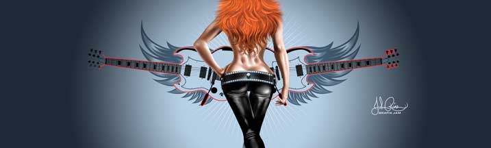 John Rios Rock Girl 1 Rear Window Graphic