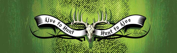 John Rios Live to Hunt Rear Window Graphic
