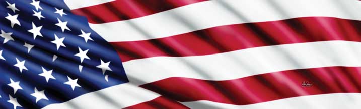 John Rios American Flag Rear Window Graphic