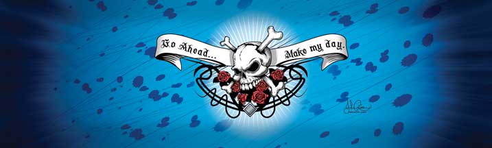 John Rios Make My Day Skull Rear Window Graphic
