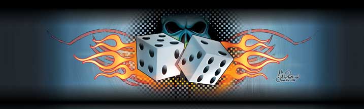 John Rios Roll the Dice Rear Window Graphic