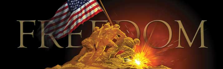 Freedom Flag Raising Rear Window Graphic