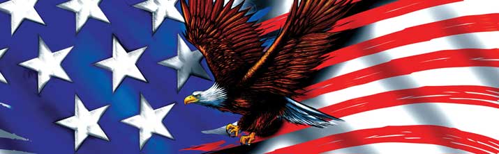 Patriot Eagle Flight Rear Window Graphic