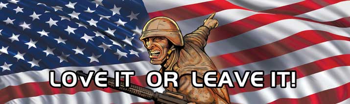American Soldier - Love It or Leave It Rear Window Graphic