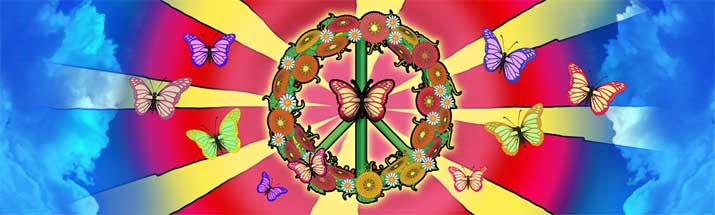 John Rios Love, Peace & Flowers Rear Window Graphic