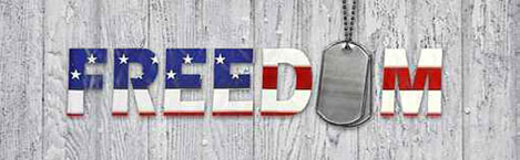 Freedom Dog Tags Patriotic Flag Rear Window Graphic