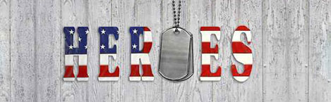 Heroes Dog Tags Patriotic Flag Rear Window Graphic