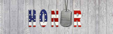 Honor Dog Tags Military Rear Window Graphic