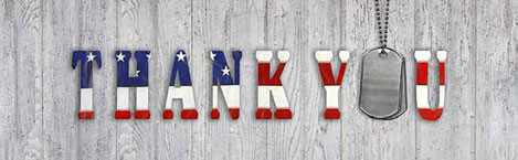 Thank You Dog Tags Patriotic Rear Window Graphic