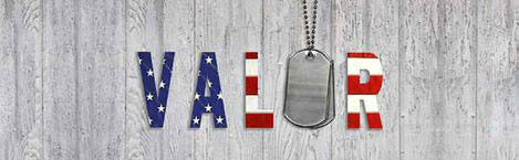 Valor Dog Tags Patriotic Rear Window Graphic