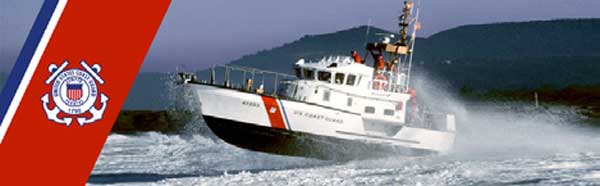 Coast Guard Logo and Boat Rear Window Graphic