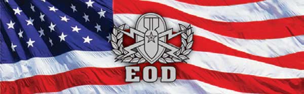 MILITARY EOD LOGO AND FLAG Rear Window Graphic