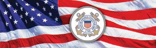 US Coast Guard and American Flag 2 Rear Window Graphic