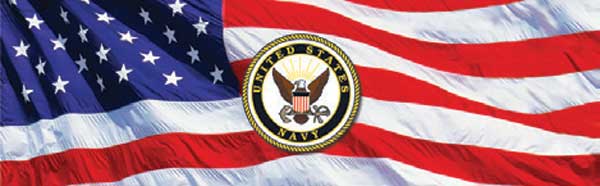 US NAVY LOGO AND AMERICAN FLAG Rear Window Graphic