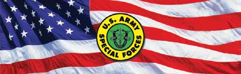 US Army Special Forces and American Flag Rear Window Graphic