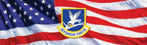 Defensor Fortis Logo and American Flag Rear Window Graphic