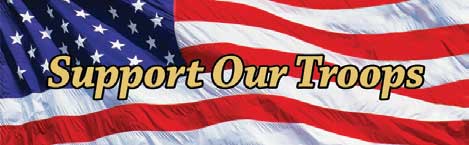 Support Our Troops  USA Flag Rear Window Graphic Rear Window Graphic