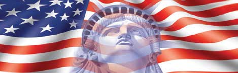 Statue of Liberty Face and American Flag Rear Window Graphic