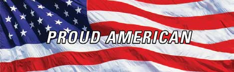 Proud American US Flag Rear Window Graphic