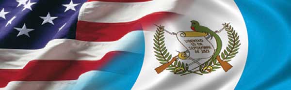 AMERICAN FLAG AND GUATEMALA FLAG Rear Window Graphic