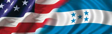 AMERICAN FLAG AND HONDURAS FLAG Rear Window Graphic