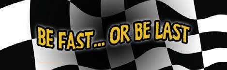 BE FAST OR BE LAST RACING FLAG Rear Window Graphic