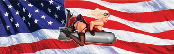 Bomb Girl Flag Rear Window Graphic