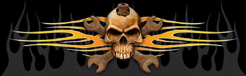 Skull And Wrenches Rear Window Graphic